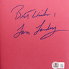 Tom Landry Autographed Book Dallas Cowboys "Best Wishes" Beckett BAS QR #BM37164