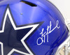 Troy Aikman Autographed Blue Flash Full Size Authentic Helmet Dallas Cowboys Beckett BAS QR #WN43705