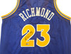 Golden State Warriors Mitch Richmond Autographed Blue Jersey Beckett BAS Witness Stock #232587