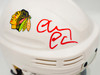 Chevy Chase Autographed Chicago Blackhawks White Speed Mini Helmet Christmas Vacation Logo Beckett BAS Witness Stock #232842