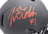 Justin Fields Autographed Matte Black Full Size Authentic Helmet Ohio State Buckeyes (Smudged) Beckett BAS QR #WG94077