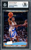 Allen Iverson Autographed 1997-98 Stadium Club Card #125 Philadelphia 76ers Beckett BAS Witness #17005687