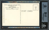 Joe DiMaggio Autographed Hall of Fame HOF Plaque Postcard New York Yankees Beckett BAS #12059147