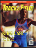 Carl Lewis Autographed Track & Field News Program Beckett BAS QR #BR84859