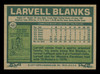 Larvell Blanks Autographed 1977 Topps Card #441 Card Cleveland Indians SKU #241137