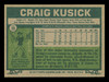 Craig Kusick Autographed 1977 Topps Card #38 Card Minnesota Twins SKU #241051