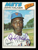 John Milner Autographed 1977 Topps Card #172 Card New York Mets SKU #241068