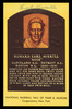 Earl Averill Autographed Hall of Fame HOF Plaque Postcard Cleveland Indians SKU #240872