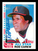 Rod Carew Autographed 1982 Topps All Star Card #547 Card California Angels SKU #241195