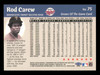 Rod Carew Autographed 2000 Fleer Greats of the Game Card #75 Card Minnesota Twins SKU #241210