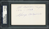 George H. Burns Autographed 3x5 Index Card New York Giants, Philadelphia Phillies "1914-29" PSA/DNA #83862119
