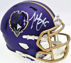 Terrell Suggs Autographed Baltimore Ravens 2024 Alt Purple Speed Mini Helmet Beckett BAS Witness Stock #241395