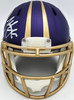 Terrell Suggs Autographed Baltimore Ravens 2024 Alt Purple Speed Mini Helmet Beckett BAS Witness Stock #241395