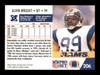 Alvin Wright Autographed 1991 Pro Set Card #206 Los Angeles Rams SKU #242124