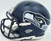 Ernest Jones IV Autographed Seattle Seahawks Blue Speed Mini Helmet MCS Holo Stock #242554