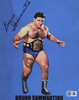 Bruno Sammartino Autographed 8x10 Photo WWF & WWE Beckett BAS QR #BS30831