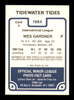 Wes Gardner Autographed 1984 TCMA Rookie Card #3 Tidewater Tides SKU #248298
