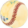 Gene Woodling Autographed Official AL Baseball New York Yankees Beckett BAS QR #BR51174