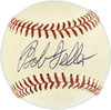 Bob Feller Autographed Official League Baseball Cleveland Indians Beckett BAS QR #BR51106