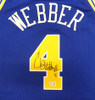 Golden State Warriors Chris Webber Autographed Blue Authentic 1993-94 Mitchell & Ness Jersey Beckett BAS QR #XP14123212