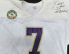 Washington Huskies Brock Huard Autographed White Jersey "Go Huskies!" 1997 Jeep Aloha Bowl Beckett BAS QR #BS30294