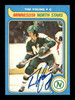 Tim Young Autographed 1979-80 Topps Card #36 Minnesota North Stars SKU #251272