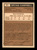 Bryan Campbell Autographed 1975-76 O-Pee-Chee WHA Card #31 Cincinnati Stingers "To John" (Signed on Back) SKU #251772