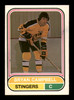 Bryan Campbell Autographed 1975-76 O-Pee-Chee WHA Card #31 Cincinnati Stingers "To John" (Signed on Back) SKU #251772