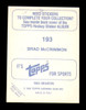 Brad McCrimmon Autographed 1983-84 Topps Stickers Card #193 Philadelphia Flyers SKU #251543