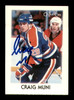 Craig Muni Autographed 1987-88 O-Pee-Chee Minis Rookie Card #30 Edmonton Oilers SKU #251696