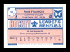 Ron Francis Autographed 1987-88 O-Pee-Chee Minis Card #10 Hartford Whalers SKU #251730