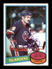 Bryan Trottier Autographed 1980-81 Topps Card #40 New York Islanders SKU #251215