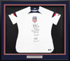 Team USA 1999 Women's World Cup Champions Autographed Framed White Nike Jersey With 8 Signatures Including Hamm & Chastain Beckett BAS Witness Stock #249470