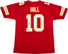 Kansas City Chiefs Tyreek Hill Autographed Red Jersey Beckett BAS Witness Stock #252403
