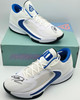 Giannis Antetokounmpo Autographed 2022 Player Exclusive (PE) Promo Duke Blue Devils White & Royal Blue Nike Zoom Freak 4 NCAA Shoes Size 17 Beckett BAS Witness #3W397295 #3W397296