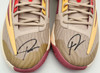 Giannis Antetokounmpo Autographed 2023 Player Exclusive (PE) Promo Fossil Stone, Celestial Gold & Desert Berry Nike Immortality 3 Shoes Milwaukee Bucks Size 17 (No Box) Beckett BAS Witness #3W395057