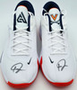 Giannis Antetokounmpo Autographed 2022 Player Exclusive (PE) Promo VIRGINIA White & Navy Nike Zoom Freak 4 NCAA SOS Shoes Size 16 (With Box) Beckett BAS Witness #3W396660 & #3W396661