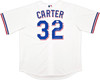 Texas Rangers Evan Carter Autographed White Nike Jersey Size XL "23 WS Champs" Beckett BAS Witness Stock #252437