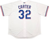 Texas Rangers Evan Carter Autographed White Nike Jersey Size XXL "23 WS Champs" Beckett BAS Witness Stock #252438