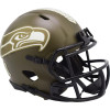 Unsigned Seattle Seahawks Army Green 2022 Salute To Service Speed Mini Helmet Stock #253576