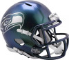 Unsigned Seattle Seahawks Metallic Green Rivalries Speed Mini Helmet Stock #253578