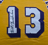 Los Angeles Lakers Wilt Chamberlain Autographed Framed Gold Jersey JSA #ZZ42005