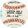 Andy Pafko Autographed Official NL Baseball Chicago Cubs "To Frank Best Wishes" SKU #253943