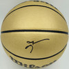 Allen Iverson Autographed Gold Edition Composite Leather Basketball Philadelphia 76ers Beckett BAS Witness Stock #253647 Allen Iverson Autographed Gold Edition Composite Leather Basketball Philadelphia 76ers Beckett BAS Witness Stock #253647