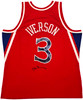 Philadelphia 76ers Allen Iverson Autographed Red Authentic Mitchell & Ness 1996-97 HWC Swingman Diamond NBA 75th Anniversary Jersey Size 2XL Beckett BAS Witness Stock #253627