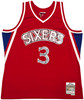 Philadelphia 76ers Allen Iverson Autographed Red Authentic Mitchell & Ness 1996-97 HWC Swingman Diamond NBA 75th Anniversary Jersey Size 2XL Beckett BAS Witness Stock #253627