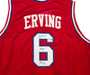 Philadelphia 76ers Julius "Dr. J" Erving Autographed Red Jersey Beckett BAS Witness Stock #253704 Philadelphia 76ers Julius "Dr. J" Erving Autographed Red Jersey Beckett BAS Witness Stock #253704