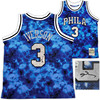 Philadelphia 76ers Allen Iverson Autographed Blue Authentic Mitchell & Ness 1996-97 HWC Swingman Galaxy Jersey Size XL Beckett BAS Witness Stock #253622