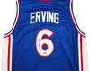Philadelphia 76ers Julius "Dr. J" Erving Autographed Blue Jersey Beckett BAS Witness Stock #253703 Philadelphia 76ers Julius "Dr. J" Erving Autographed Blue Jersey Beckett BAS Witness Stock #253703