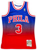 Philadelphia 76ers Allen Iverson Autographed Red Authentic Mitchell & Ness 1996-97 HWC Swingman Fadeaway Jersey Size M Beckett BAS Witness Stock #253631